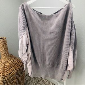 FREE PEOPLE Sweater Boat Neckline Oversized Size S